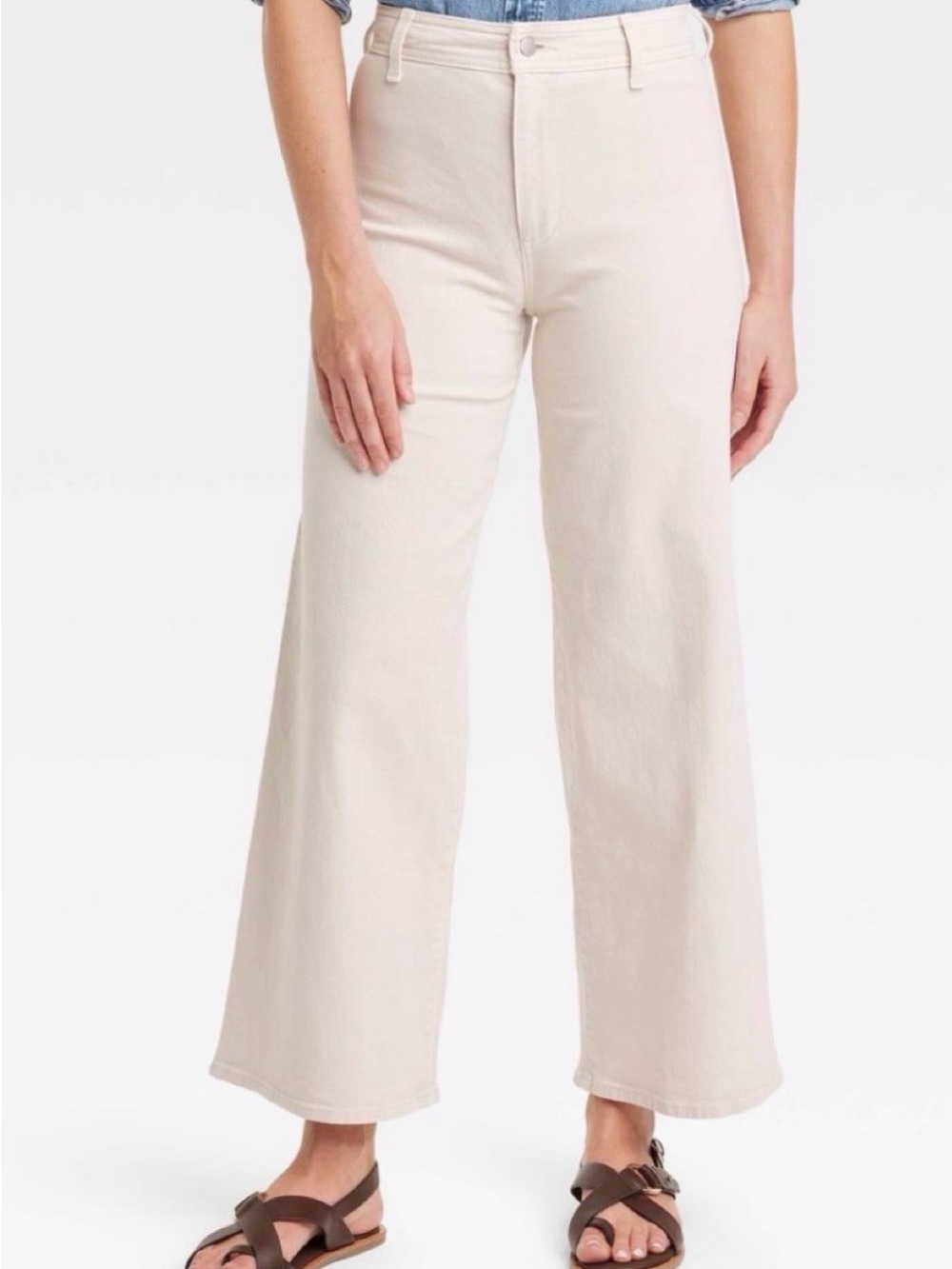 Universal Thread sailor Wide Leg Pants in Black & Cream
